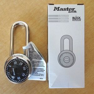 NEW Master Lock Pad Lock - Silver with Black Face